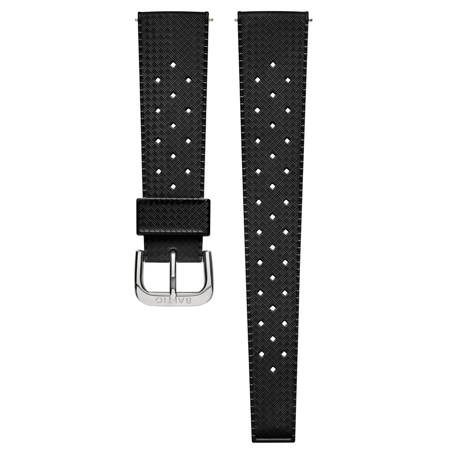 bracelet en caoutchouc fkm noir - montres baltic