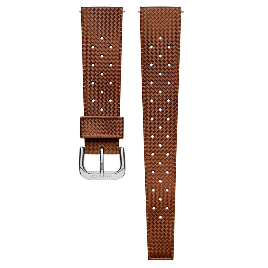 bracelet en caoutchouc fkm marron - montres baltic