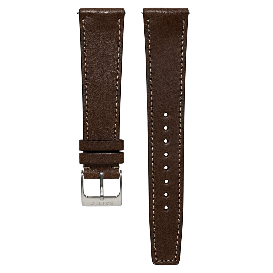 bracelet cousu chocolat - montres baltic