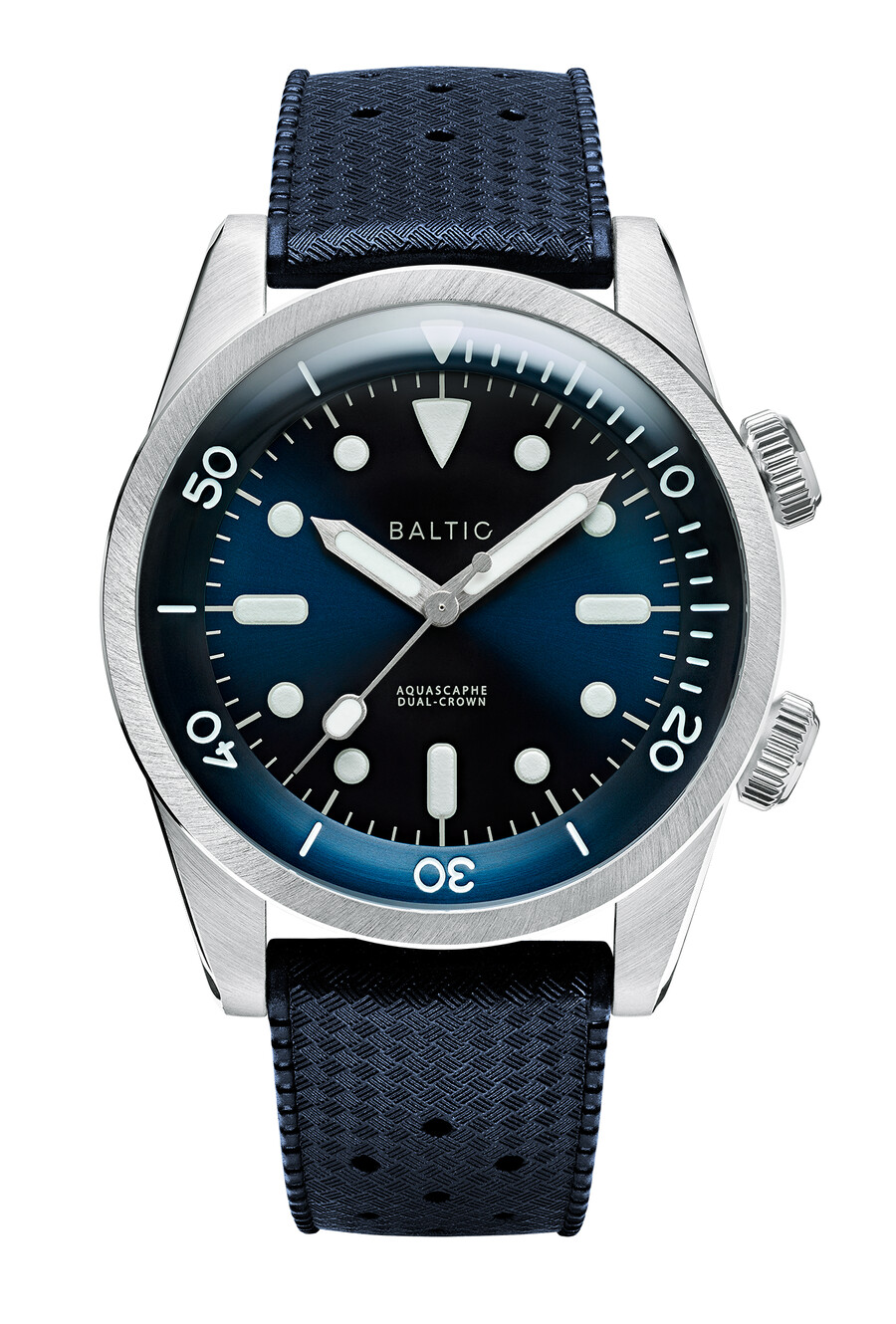 aquascaphe dual-crown bleu - montres baltic