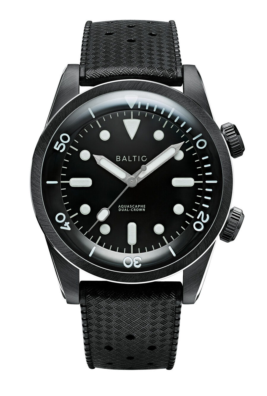 montres aquascaphe dual-crown pvd noires - baltic