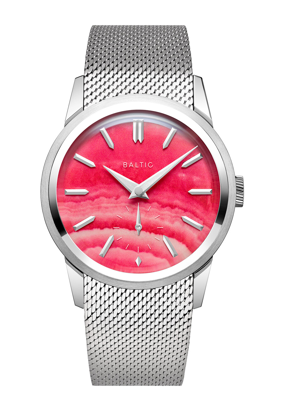 pierre prismatique albite rose - montres de la baltique